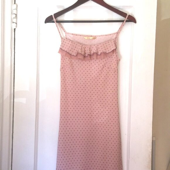 Worn Once ✨ Graceful pink polka dot dress - Picture 1 of 4
